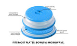 Collapsible Microwave Food Cover Spill Protector Dome with Easy Grip